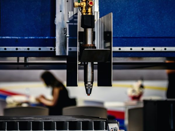 Close-Up Of Laser Cutting Machine